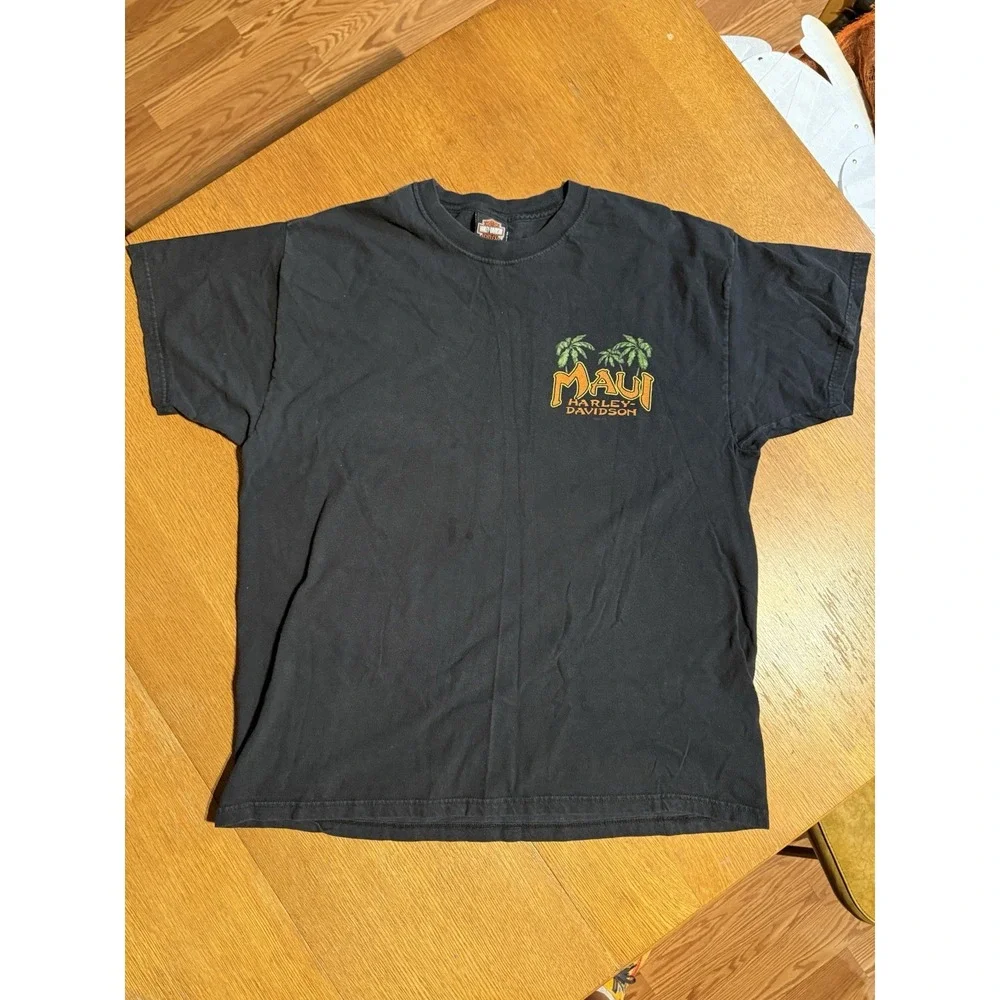 Y2K Era Harley-Davidson Maui‎ Hawaii Dealer Tee XL Lahaina Motorcycles